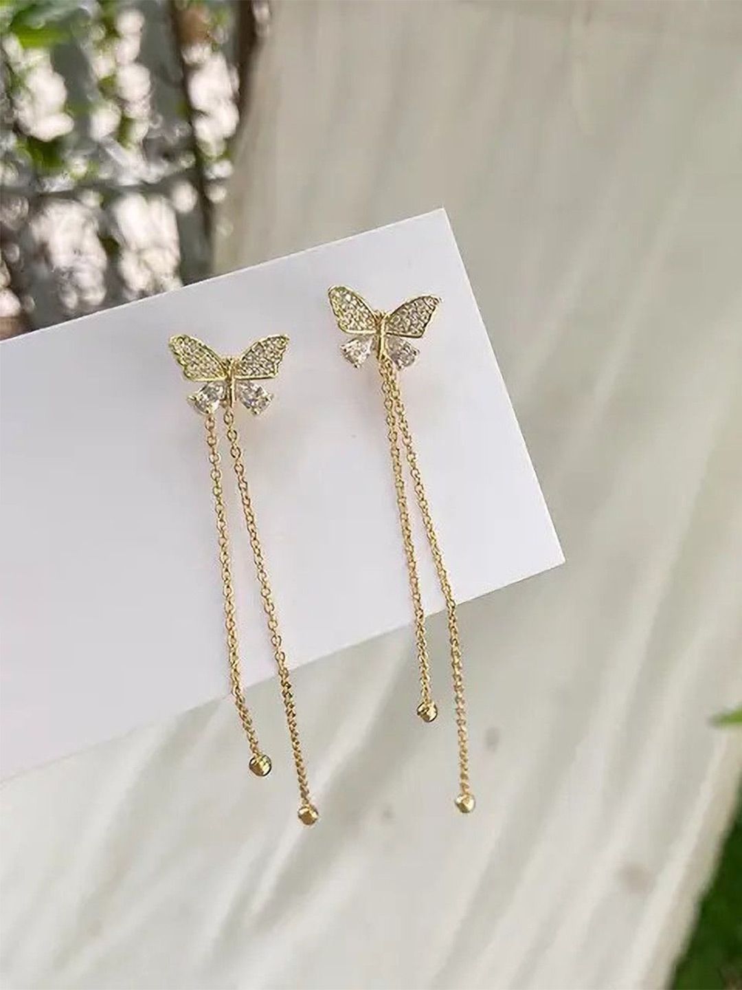 SZN Artificial Stones Studded Animal Shaped Korean Drop Earrings-picture-37