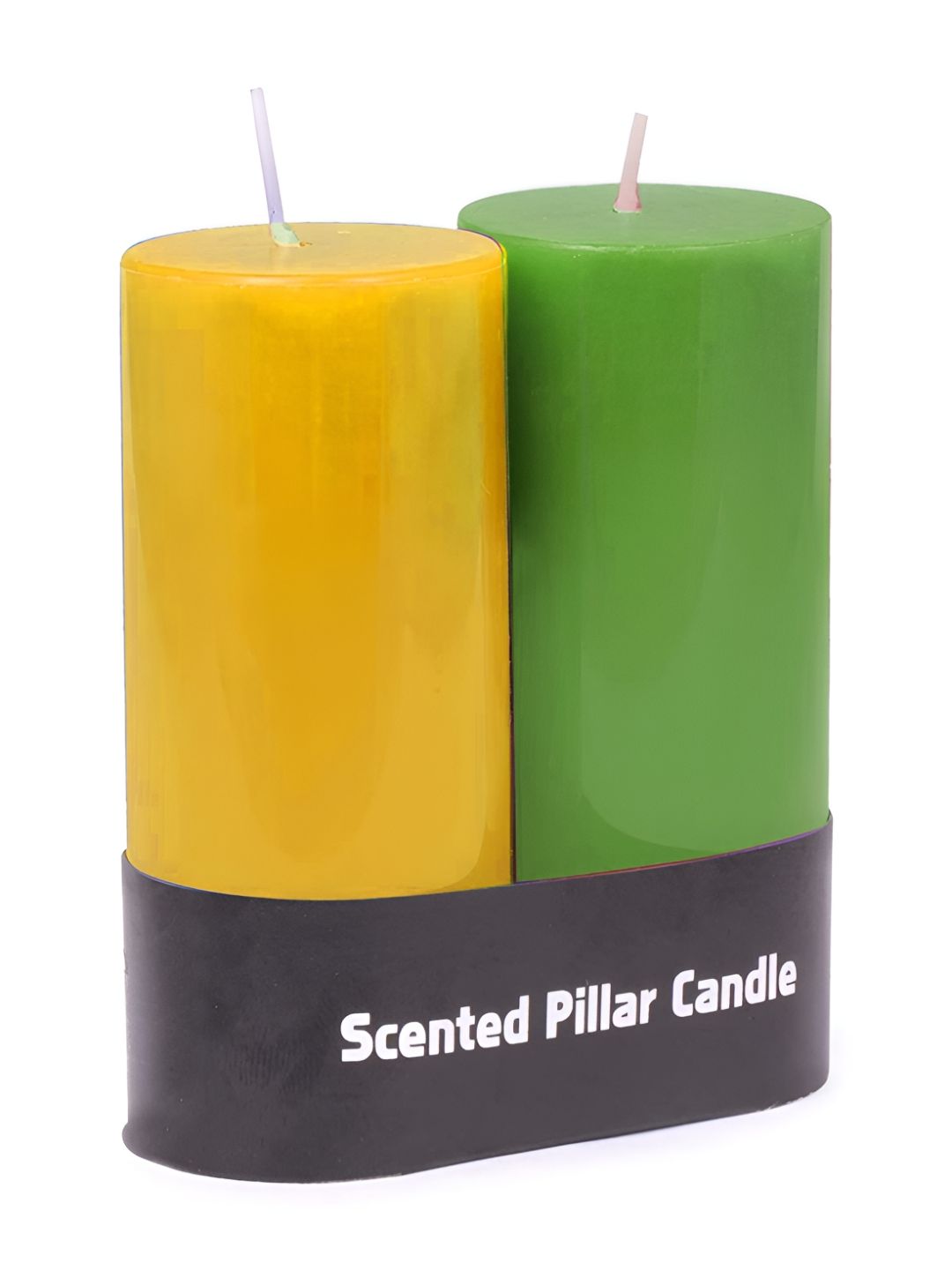 PEEPALCOMM Yellow & Green 2 Pieces Pillar Candle-picture-41