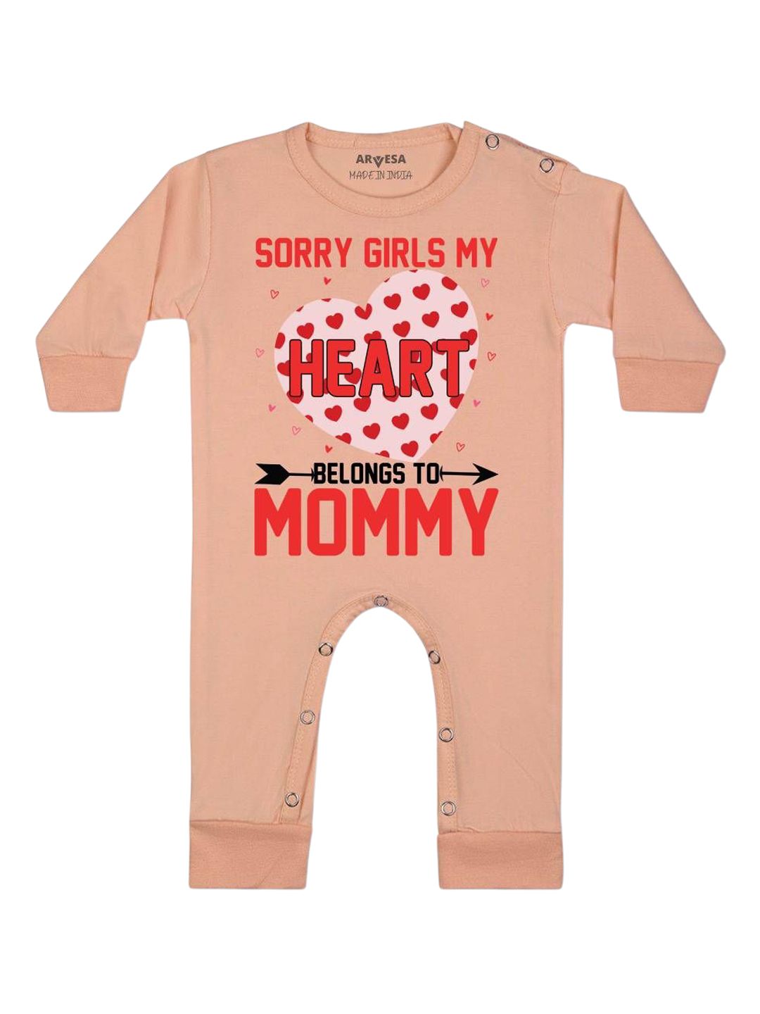 Arvesa Sorry Girls My Heart Belongs To Mommy Printed Bodysuit-picture-34