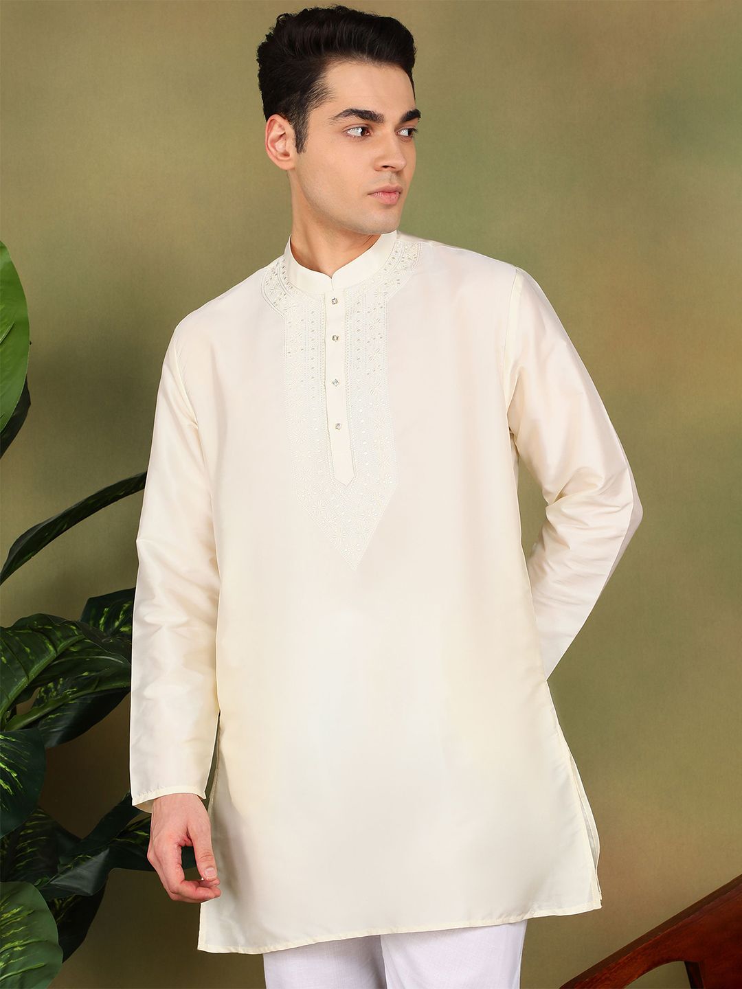 TATTVA Men Thread Work Floral Kurta-picture-34