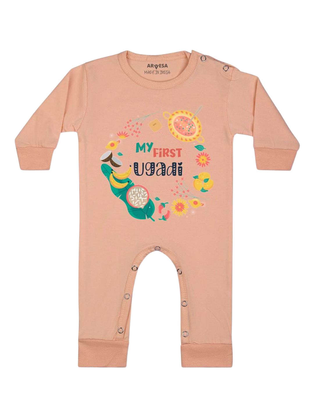 Arvesa My First Ugadi Printed Bodysuit-picture-40