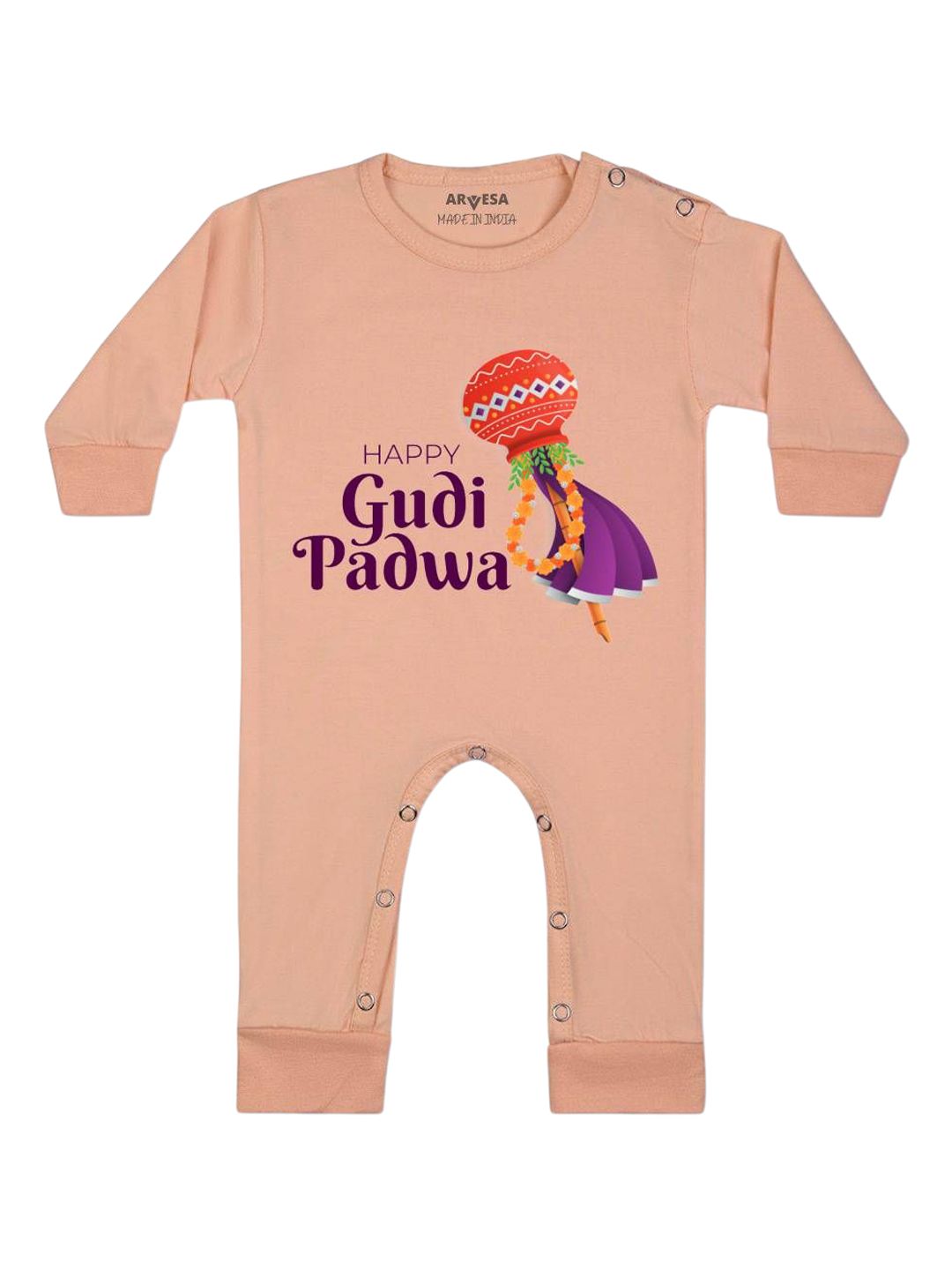Arvesa Happy Gudi Padwa Printed Bodysuit-picture-52