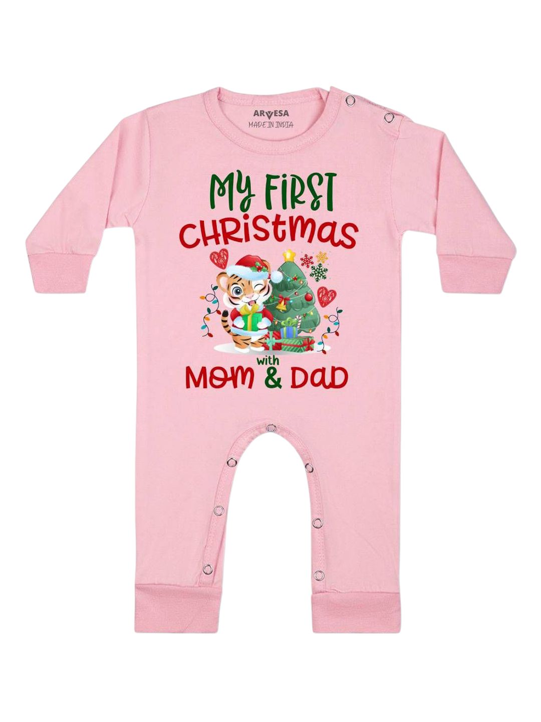 Arvesa My First Christmas Printed Bodysuit-picture-18