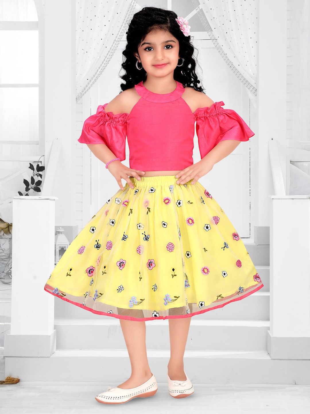 Pragya Exclusive Girls Top with Skirt-picture-51