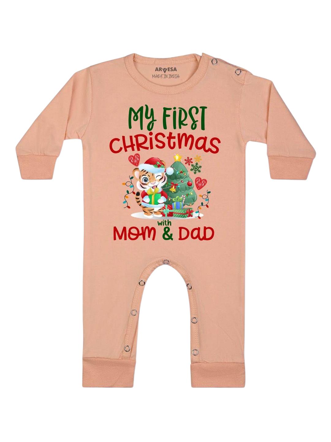 Arvesa My First Christmas Printed Bodysuit-picture-26