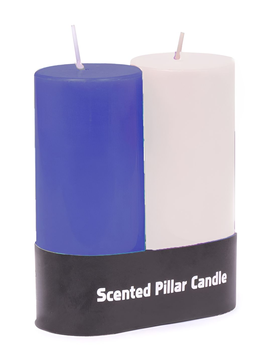 PEEPALCOMM White & Blue 2 Pieces Pillar Candle-picture-24