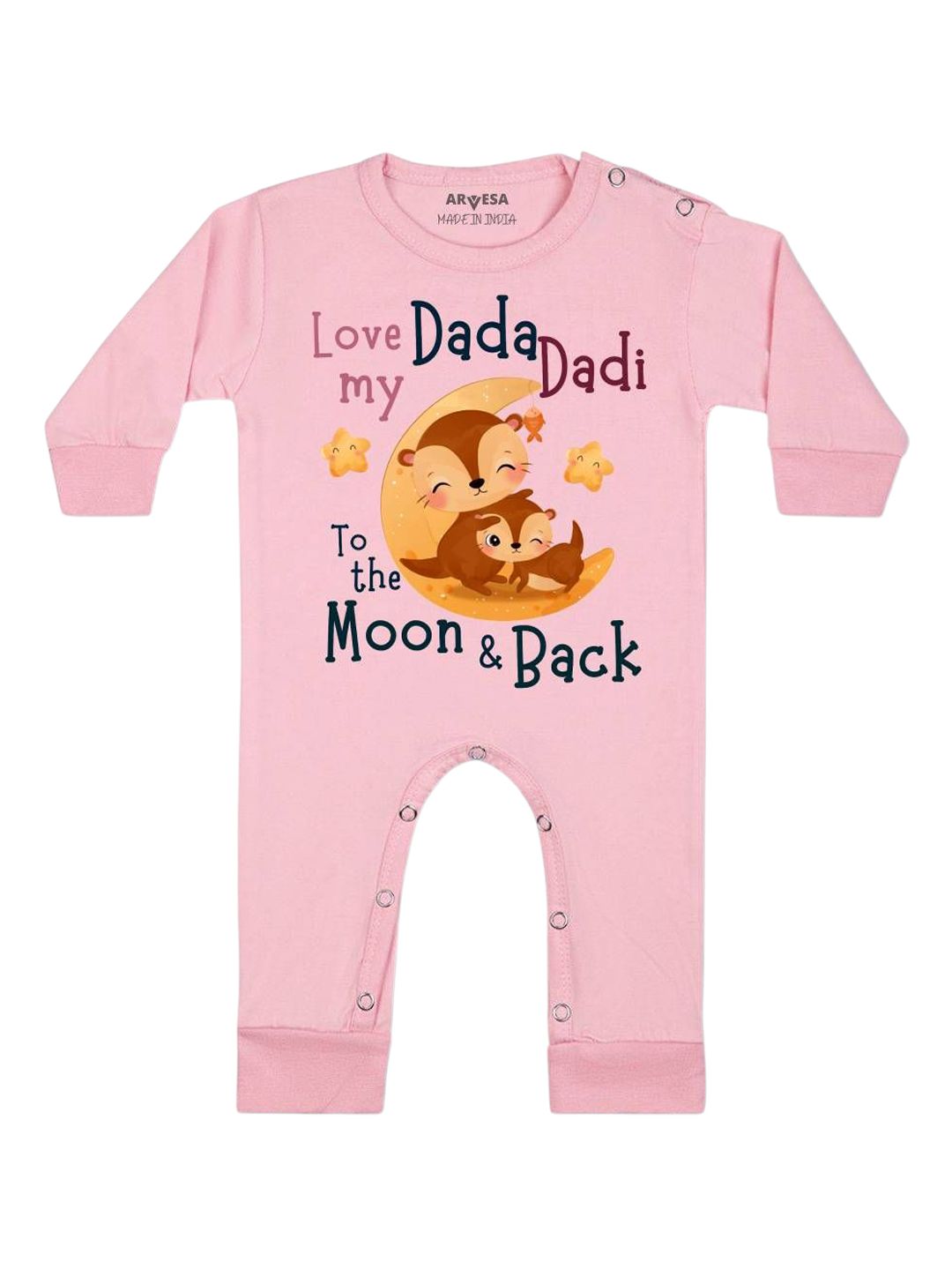 Arvesa Dada Dadi Love Moon & Back Printed Bodysuit-picture-35