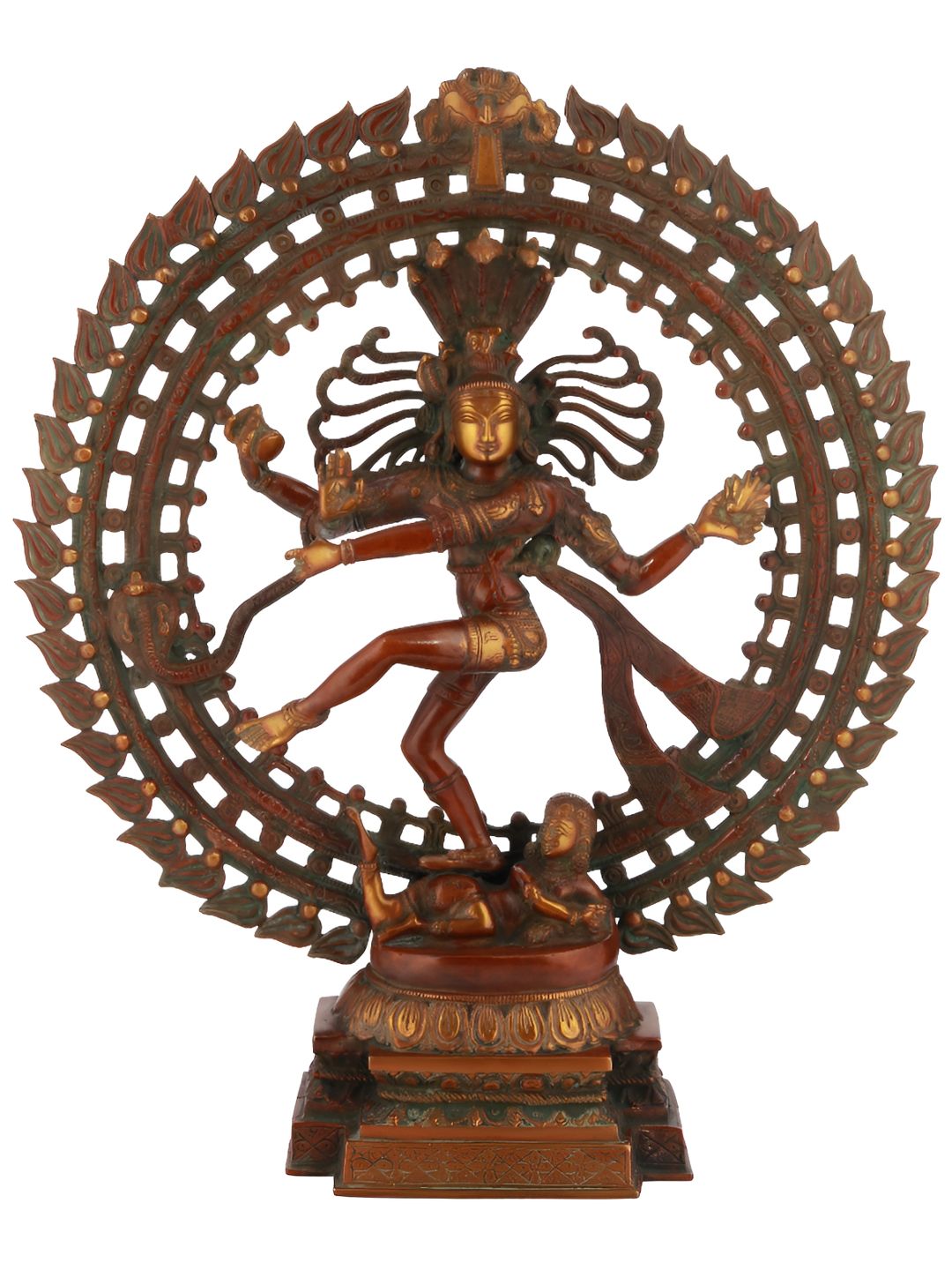 Exotic India Brown & Gold-Toned Lord Shiva as Nataraja Religious Idol Showpiece-image-35