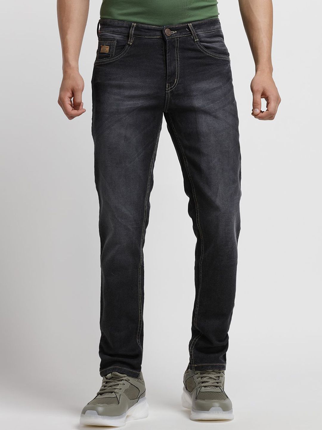 ODCC Men Comfort Slim Fit Mid-Rise Light Fade Stretchable Jeans-picture-22