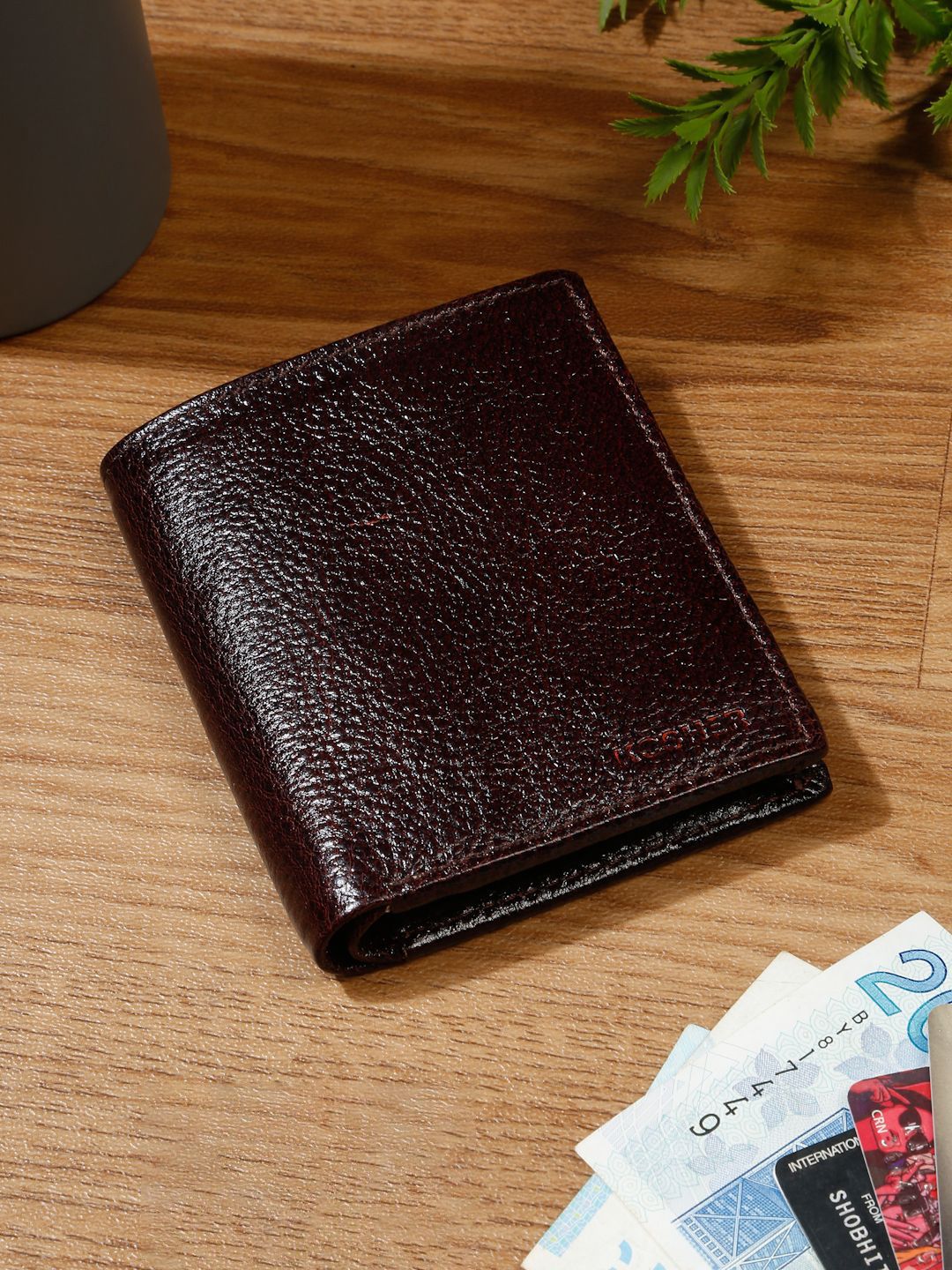 Kosher Men Textured Leather Two Fold Wallet-picture-39
