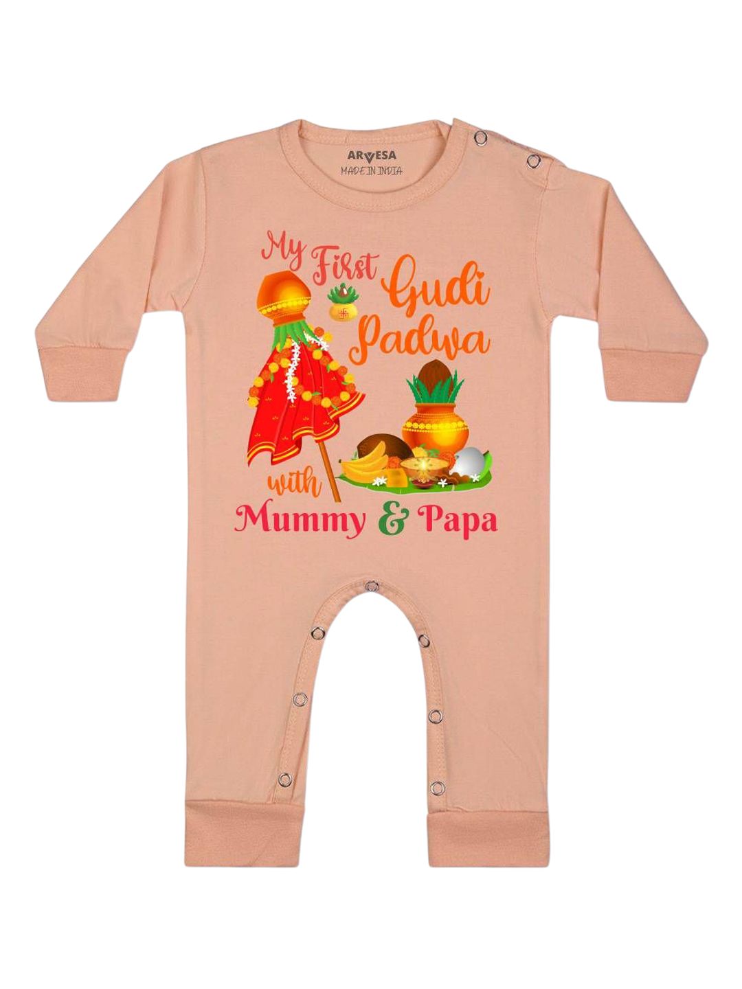 Arvesa My First Gudi Padwa Printed Bodysuit-picture-38