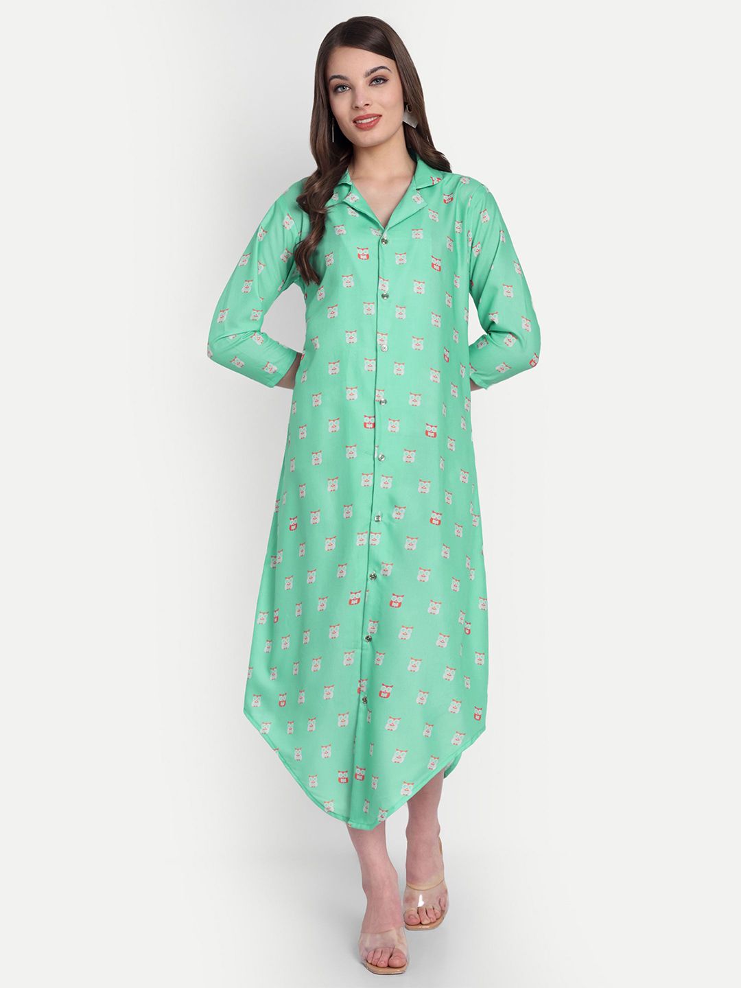 TILISM Women Printed Shirt Midi Dress-picture-29