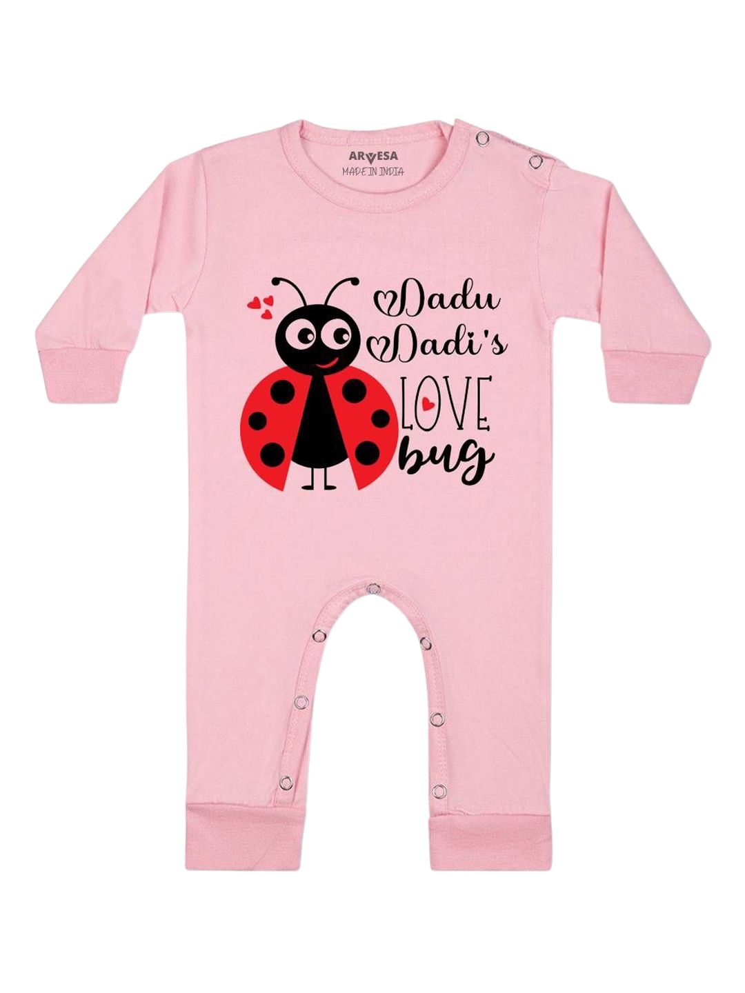Arvesa Dadu Dadi Love Bug Printed Bodysuit-picture-37