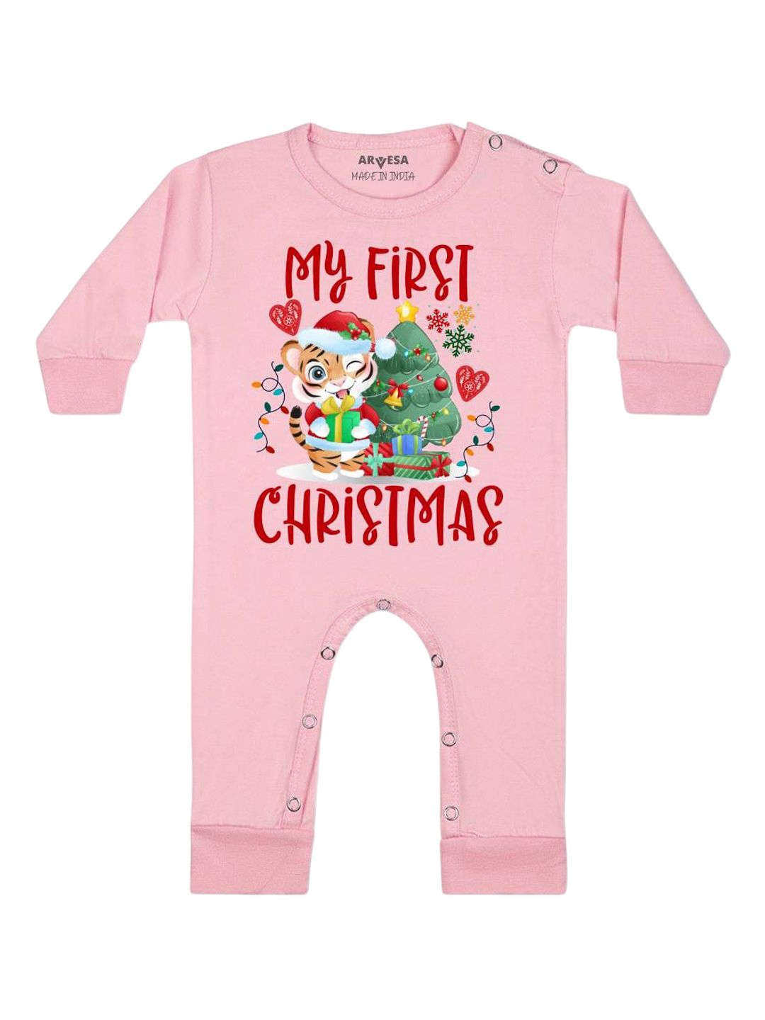 Arvesa My First Christmas Printed Bodysuit-picture-15