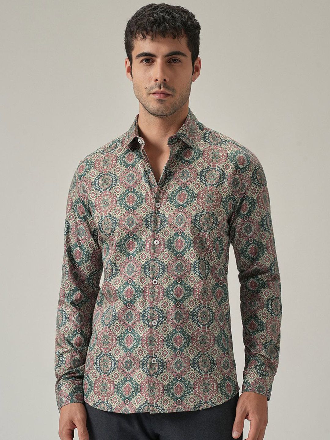 Banana Club Men Classic Slim Fit Printed Casual Shirt-picture-22