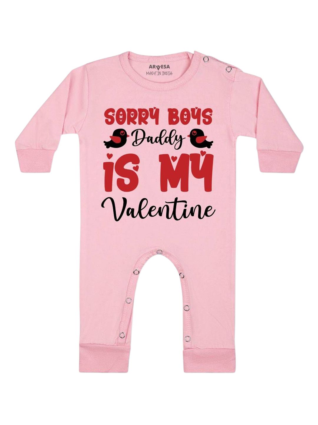 Arvesa Sorry Boys Daddy Is My Valentine Printed Bodysuit-picture-35