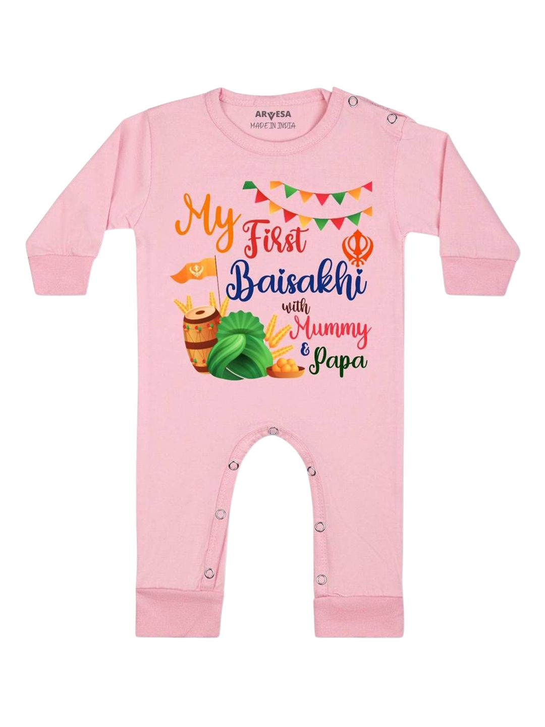 Arvesa My First Baisakhi Printed Bodysuit-picture-55