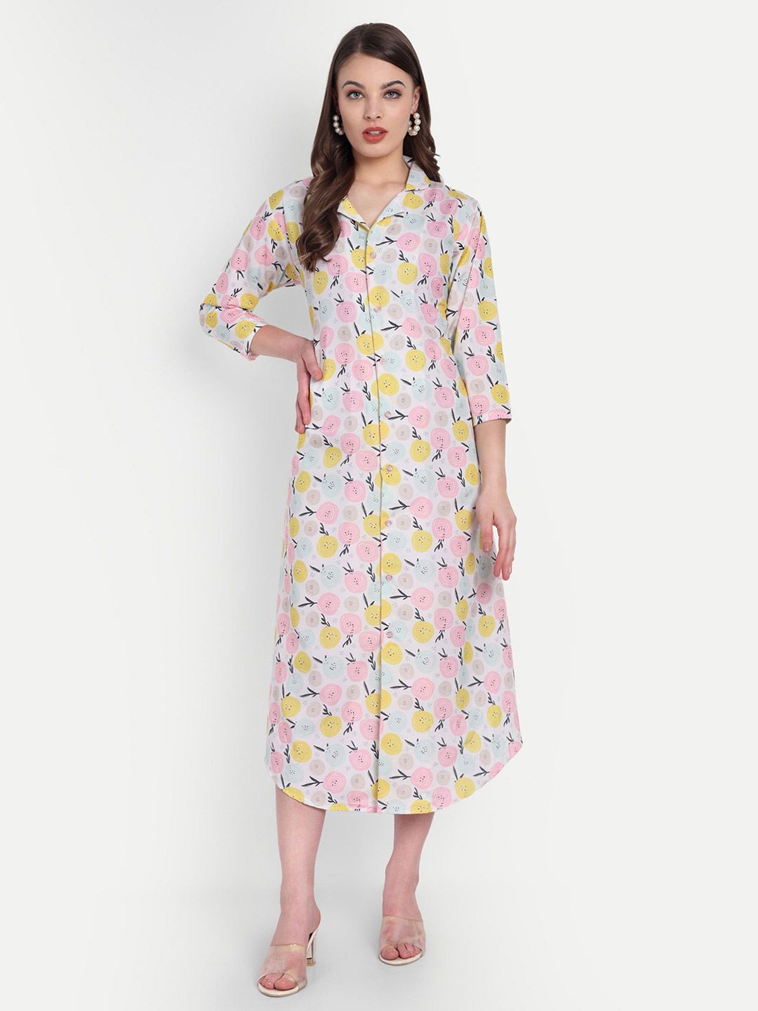 TILISM Woman Floral Print A-Line Maxi Dress-picture-42