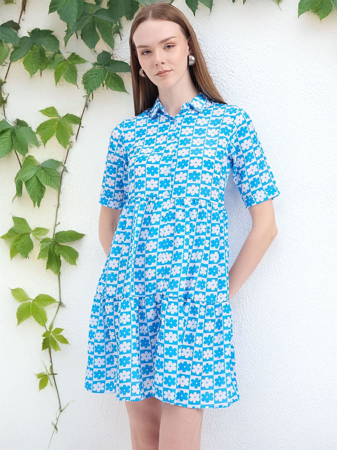 DressBerry Floral Print Shirt Dress-picture-13