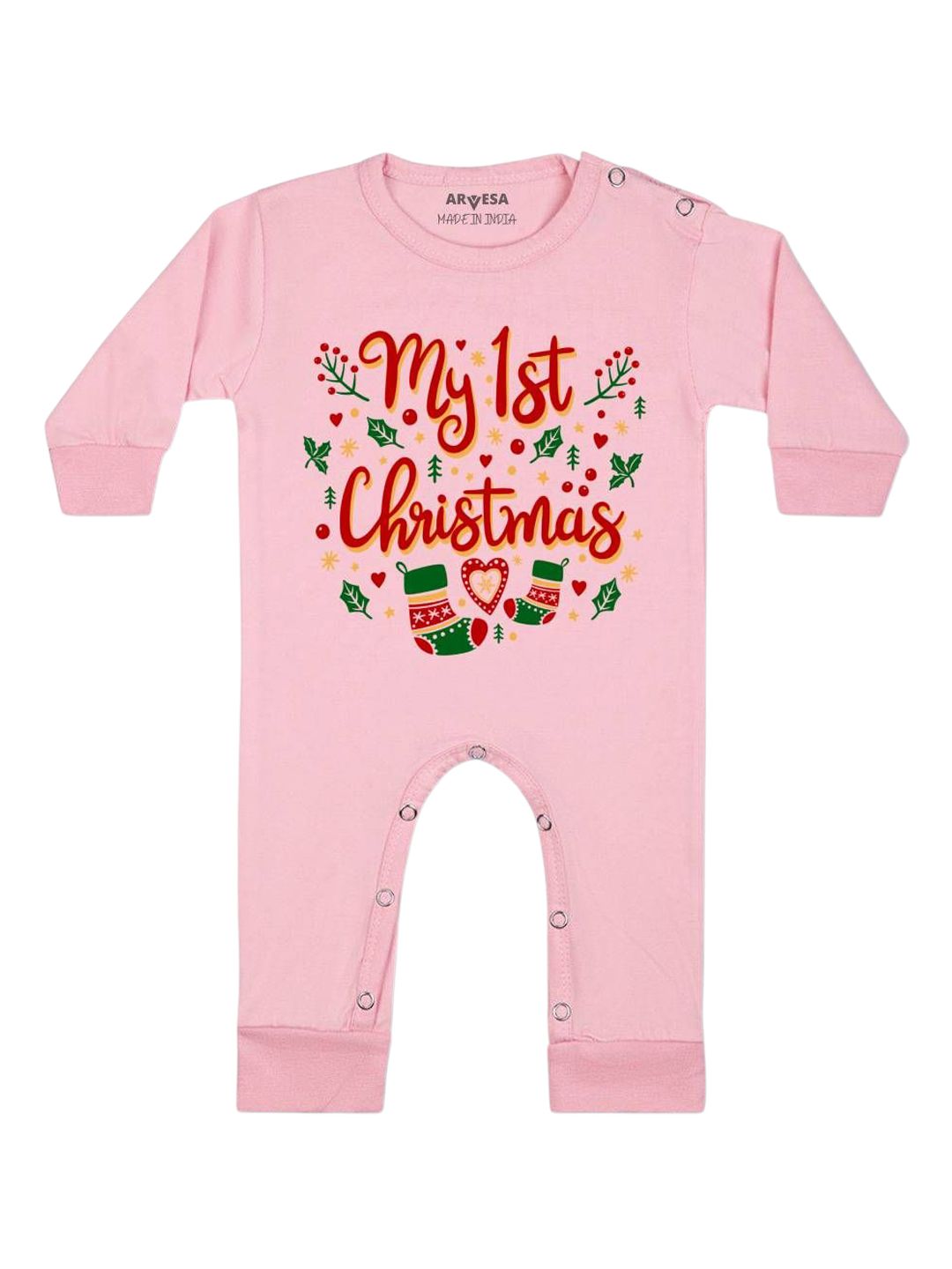 Arvesa My First Christmas Printed Bodysuit-picture-23
