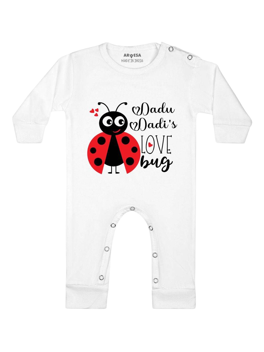 Arvesa Dadu Dadi Love Bug Printed Bodysuit-picture-36