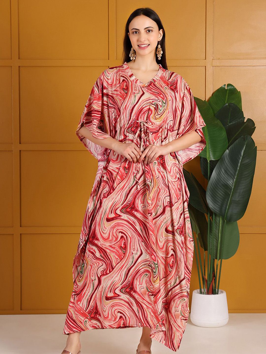 DARVI Printed Kaftan Maxi Dress-picture-18