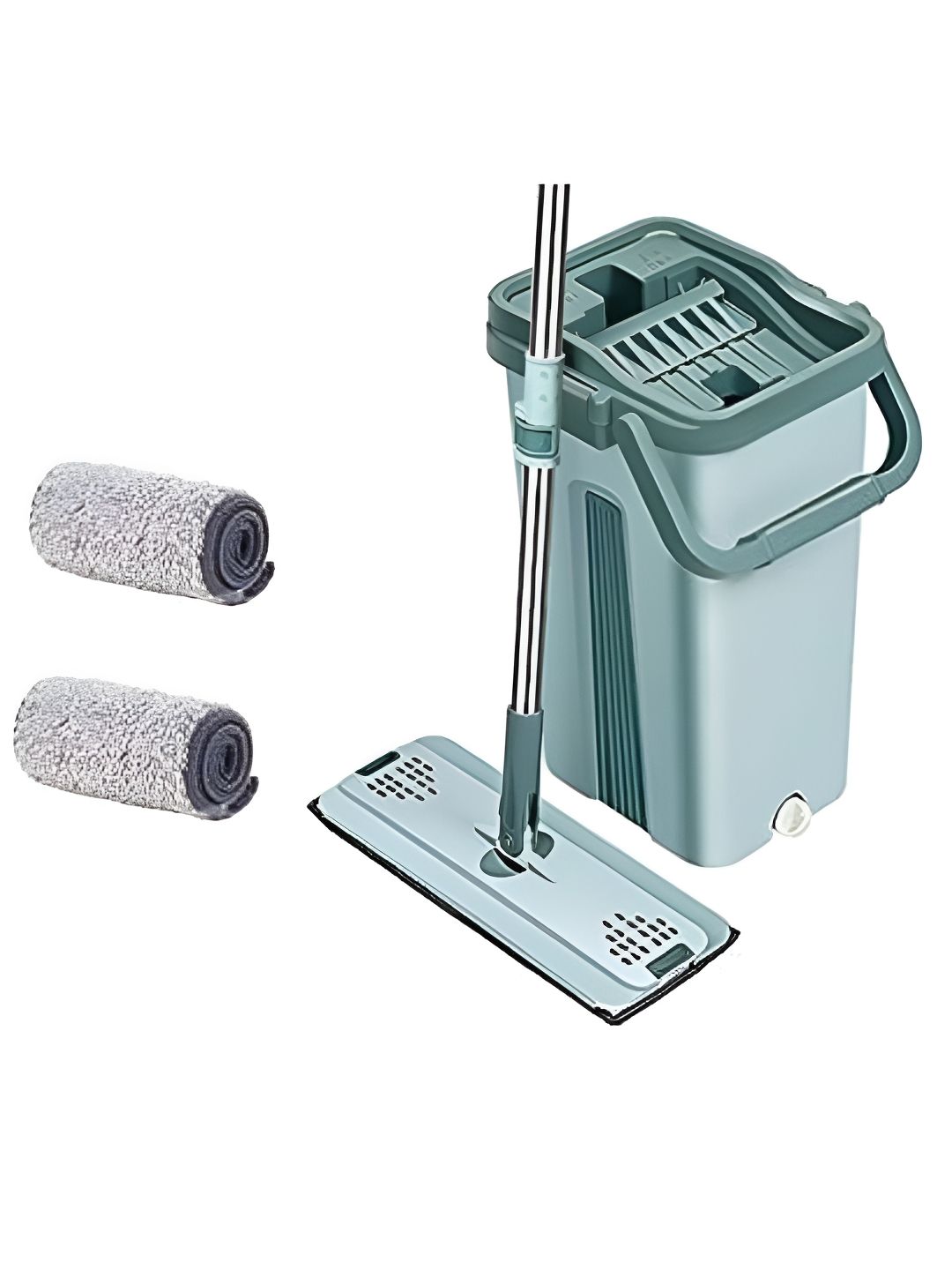 upkaranwale Green Floor Cleaning Reusable Dust Mop With 2 Soft Refill Pads-image-11