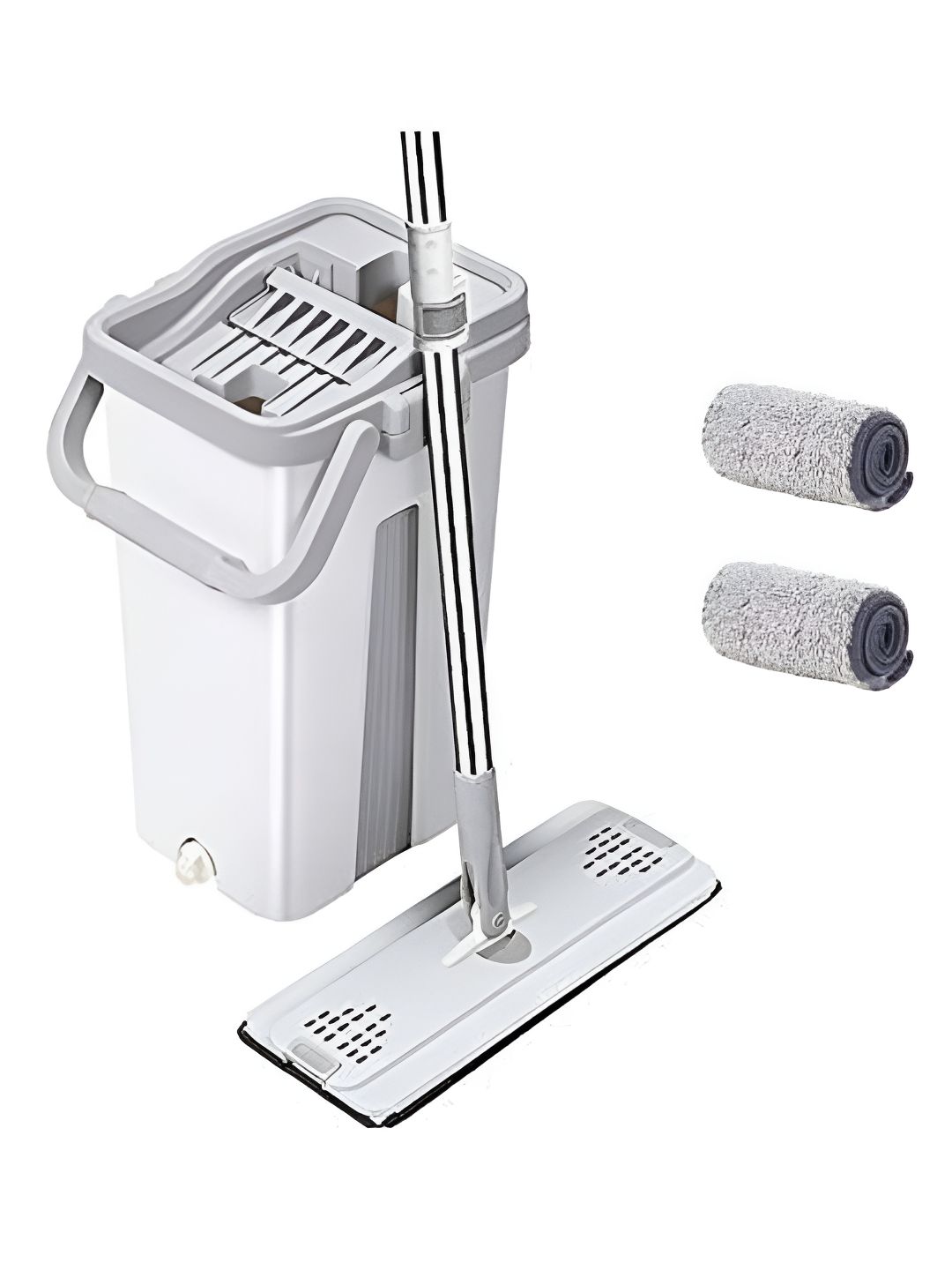 upkaranwale White Floor Cleaning Reusable Dust Mop With 2 Soft Refill Pads-image-12
