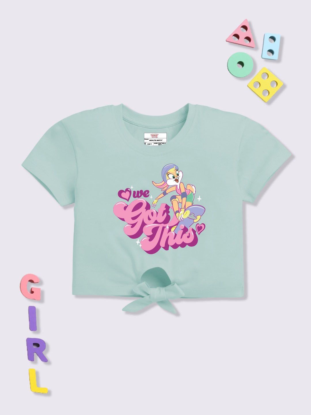 YK X Minute Mirth Girls Looney Tunes Printed Cotton Top-picture-44