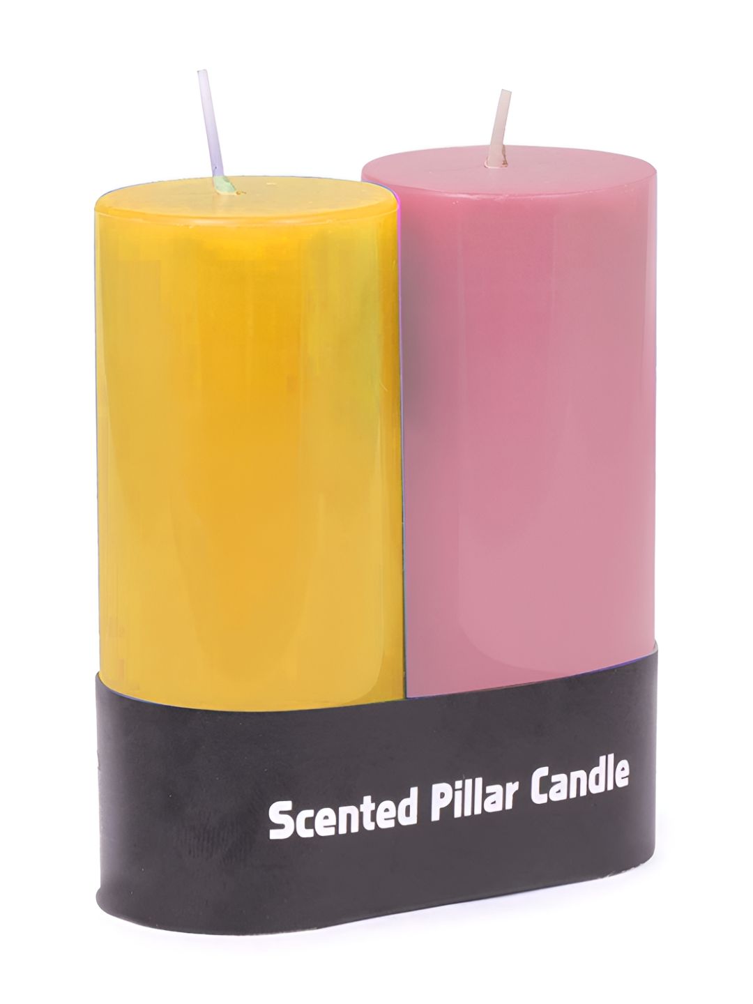 PEEPALCOMM Yellow & Pink 2 Pieces Pillar Candle-picture-35