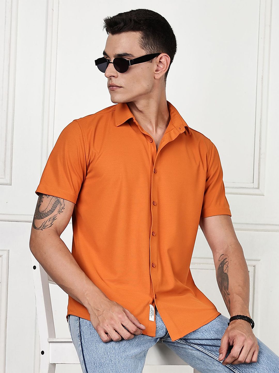 Thomas Scott Spread Collar Premium Slim Fit Casual Shirt-picture-27