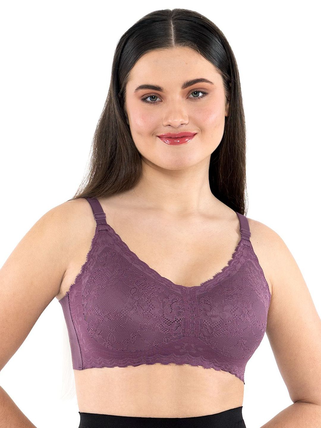 Dermawear Women Breezeology Half Lace Premium Non Wired Bra-picture-14