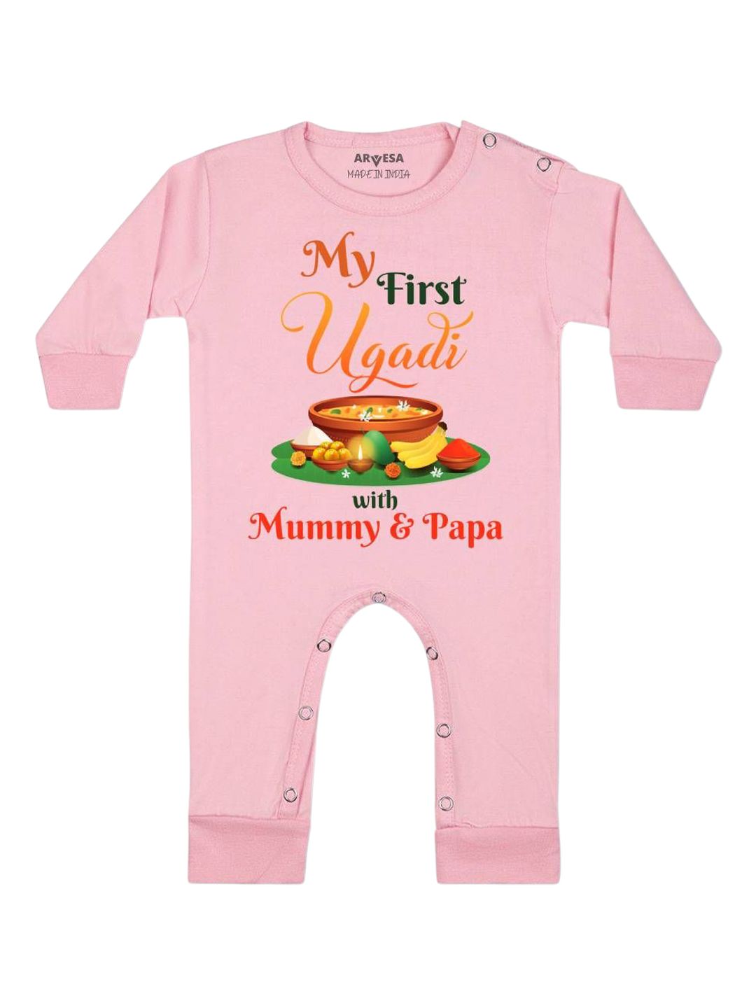 Arvesa My First Ugadi Printed Bodysuit-picture-58