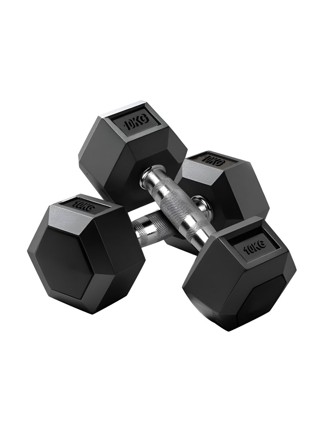 ADRENEX Set Of 2 Hexagon Fixed Weight Dumbbells - 10 kg Each