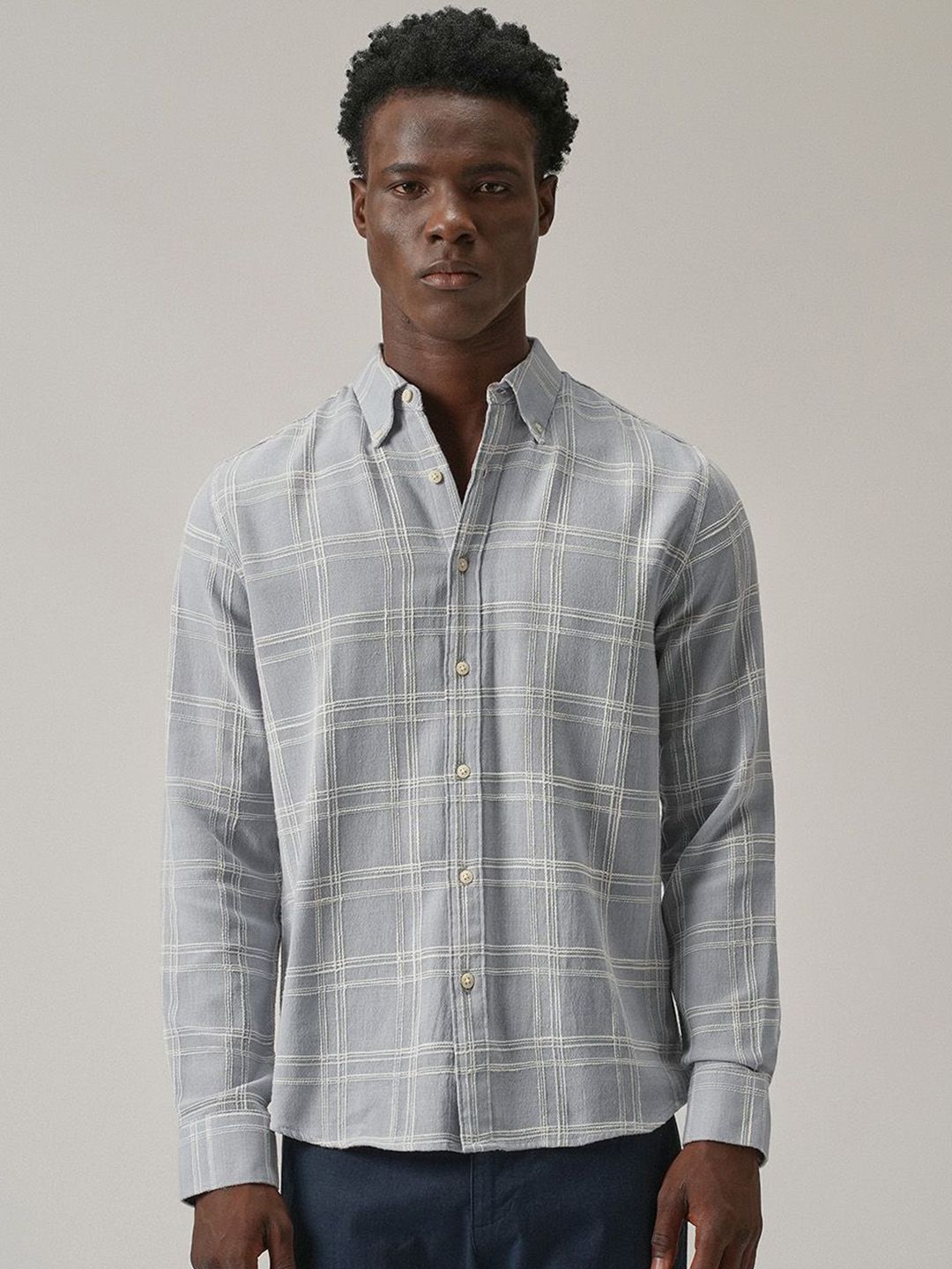 Banana Club Chenille Checked Cotton Shirt-picture-51