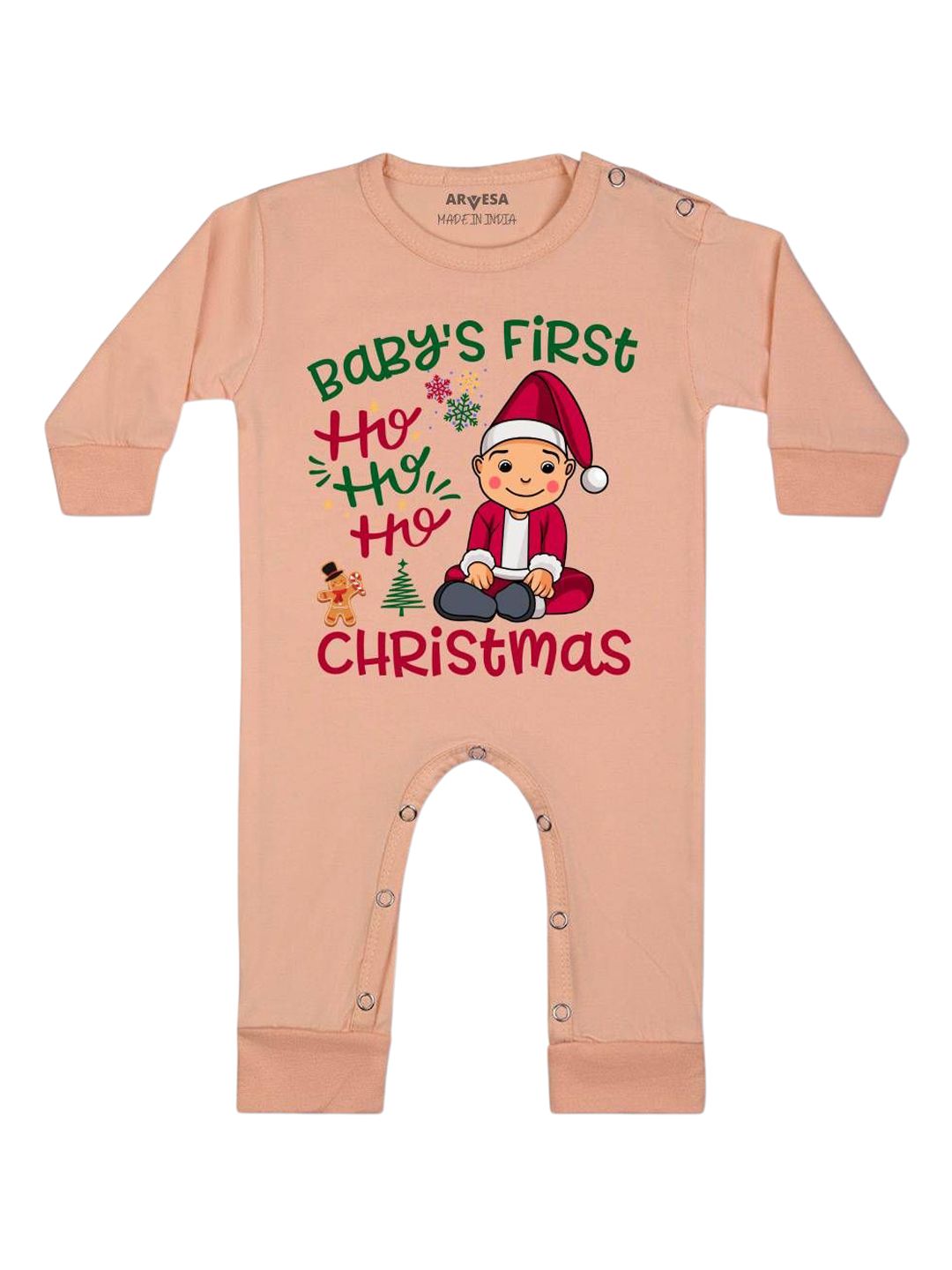 Arvesa My First Christmas Printed Bodysuit-picture-30