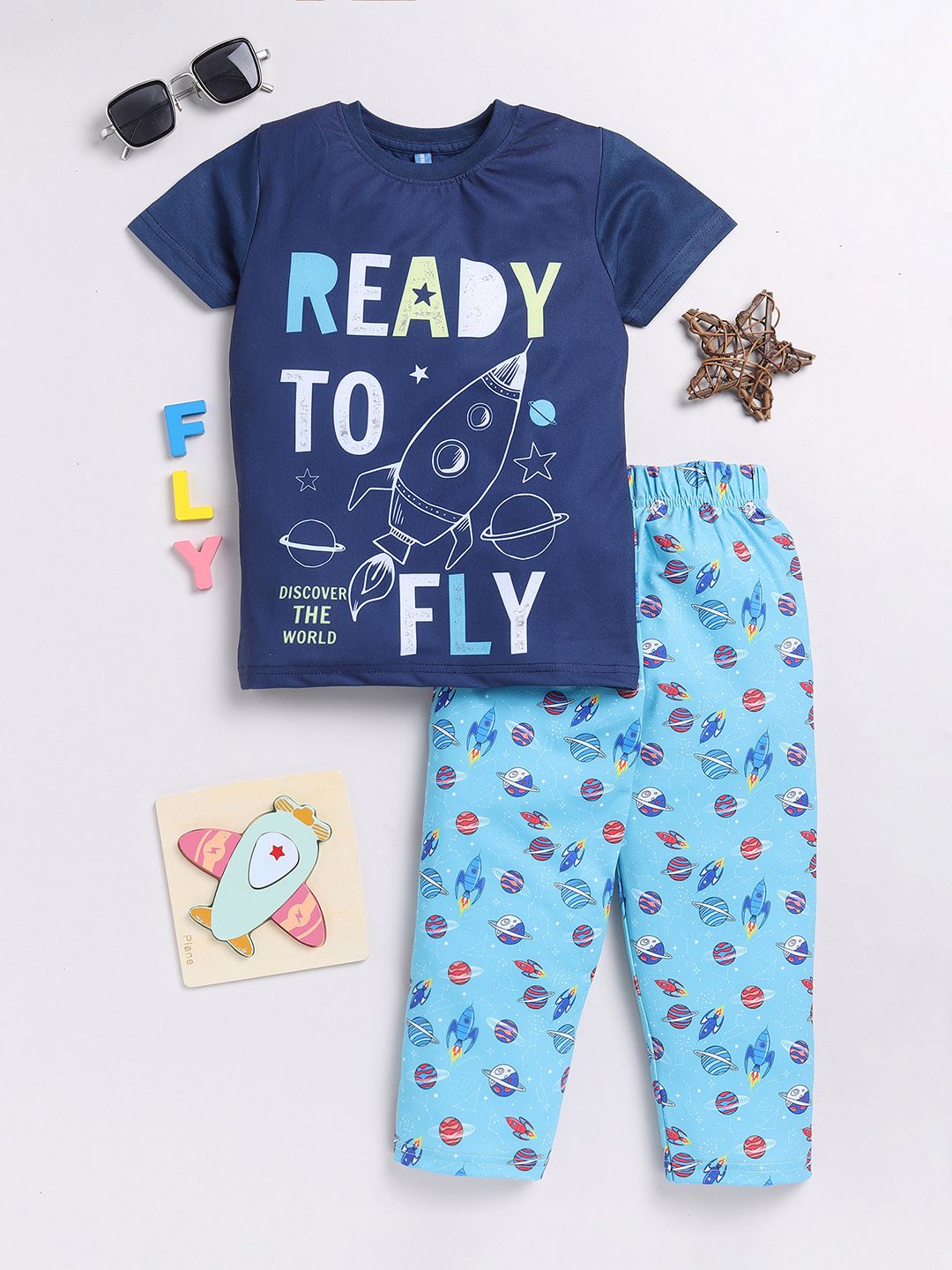 Here&Now X Game Begins Boys Printed T-Shirt with Trousers-picture-39