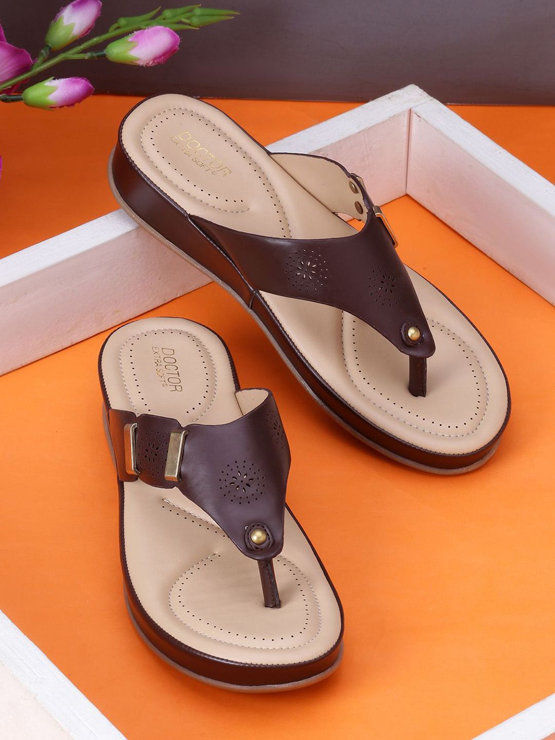 DOCTOR EXTRA SOFT Women Fashion Open Toe Flats