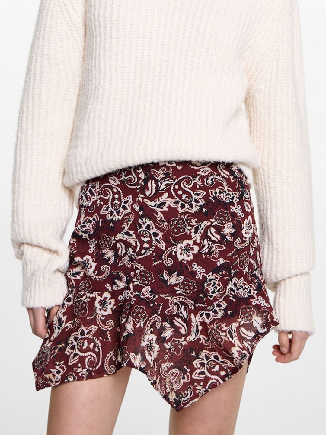 MANGO Printed Asymmetric Mini Skirt-picture-11