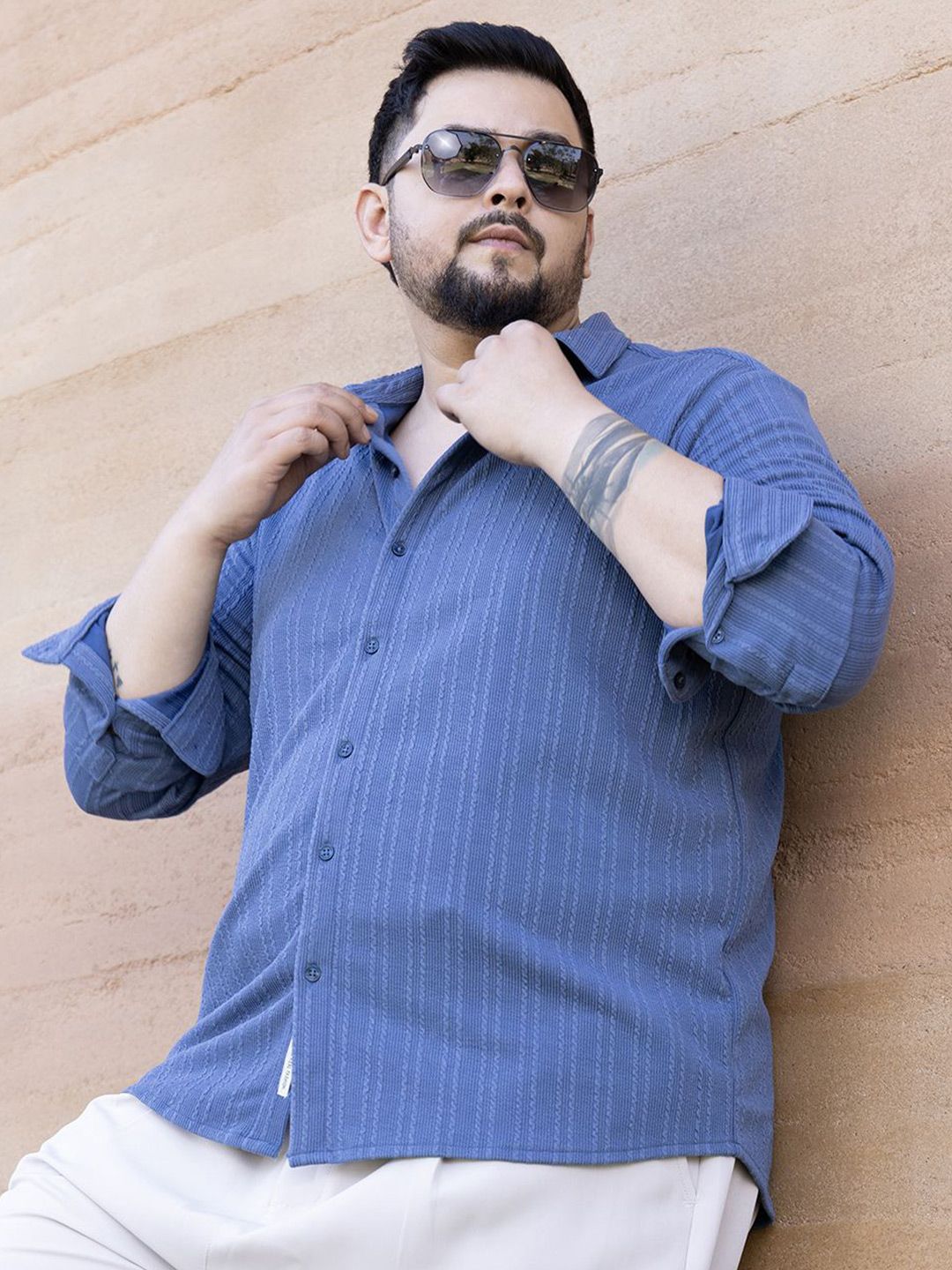 Instafab Plus Men Comfort Opaque Casual Shirt-picture-34