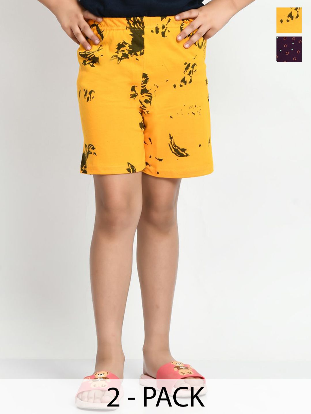 BAESD Girls Pack OF 2 Floral Printed Shorts-picture-27