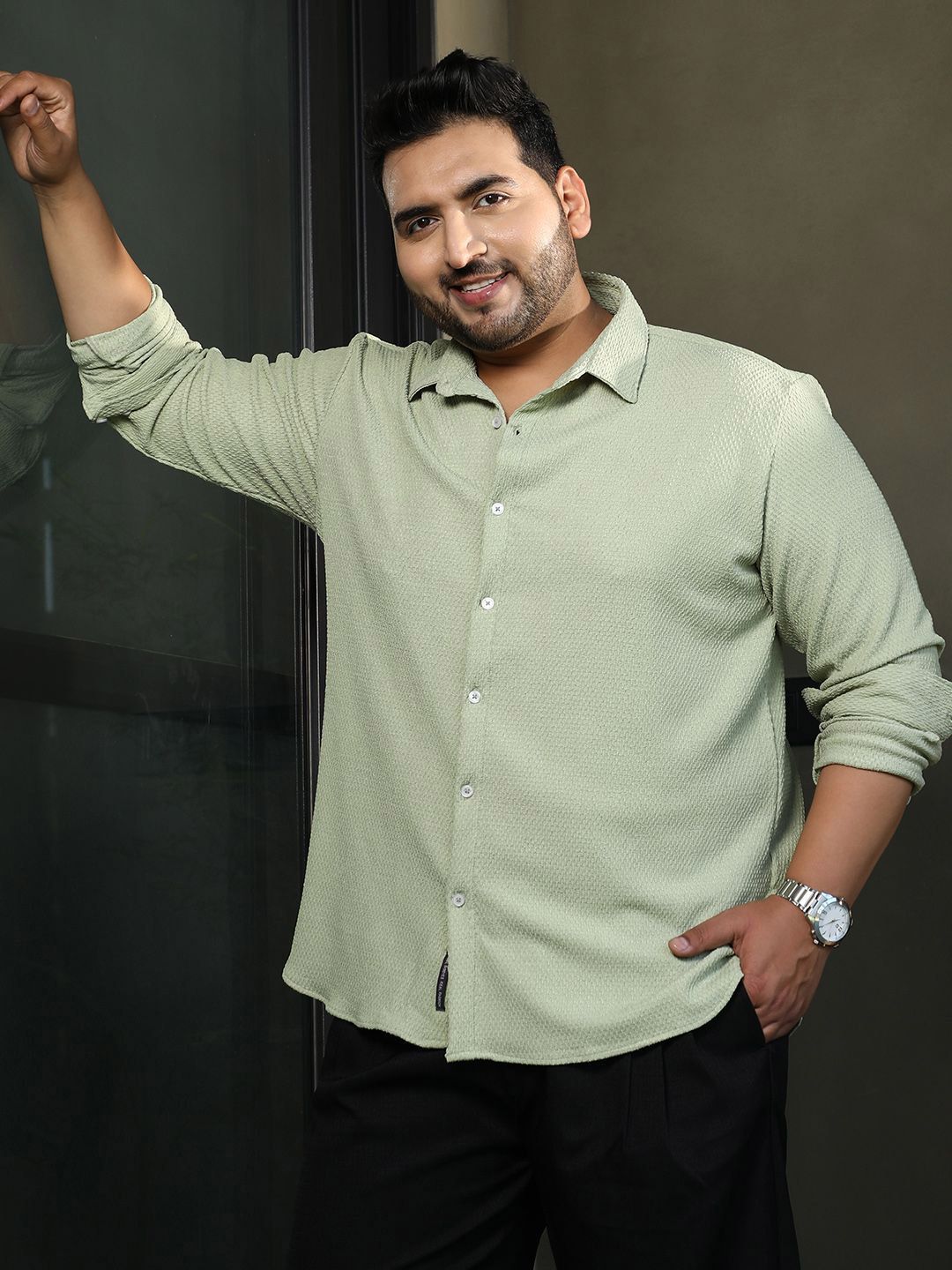 Instafab Plus Men Comfort Opaque Casual Shirt-picture-28