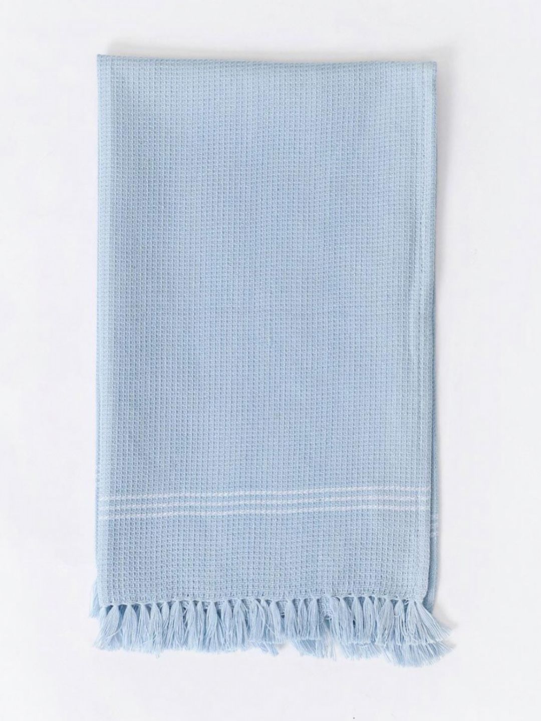 Fabindia Set Of 2 Blue 200 GSM Cotton Bath Towel-image-1