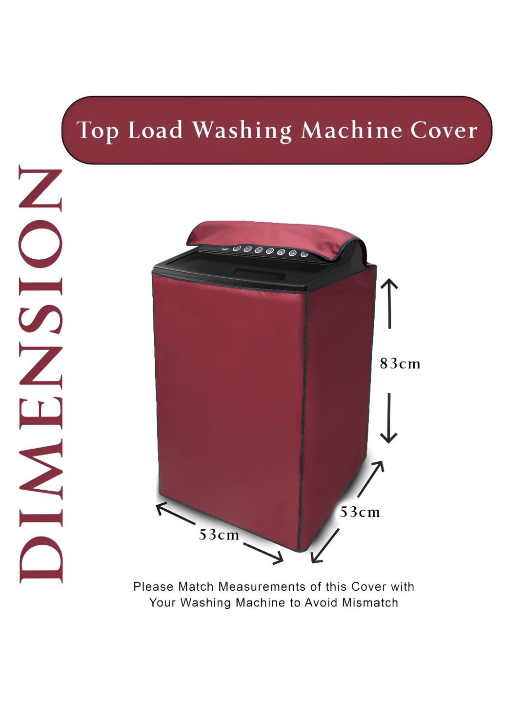 Star Weaves Maroon Water Proof Top Load Fully Automatic Washing Machine Cover-picture-12