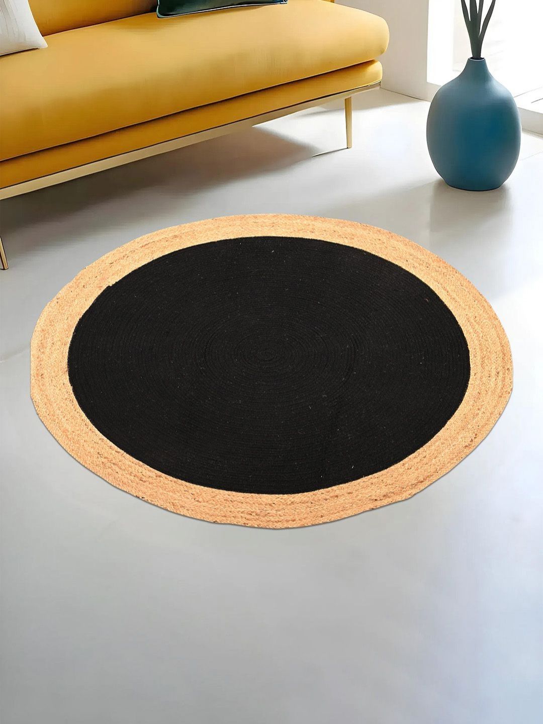 Myntra Elegant Homes Brown Solid Cotton Carpet-picture-28