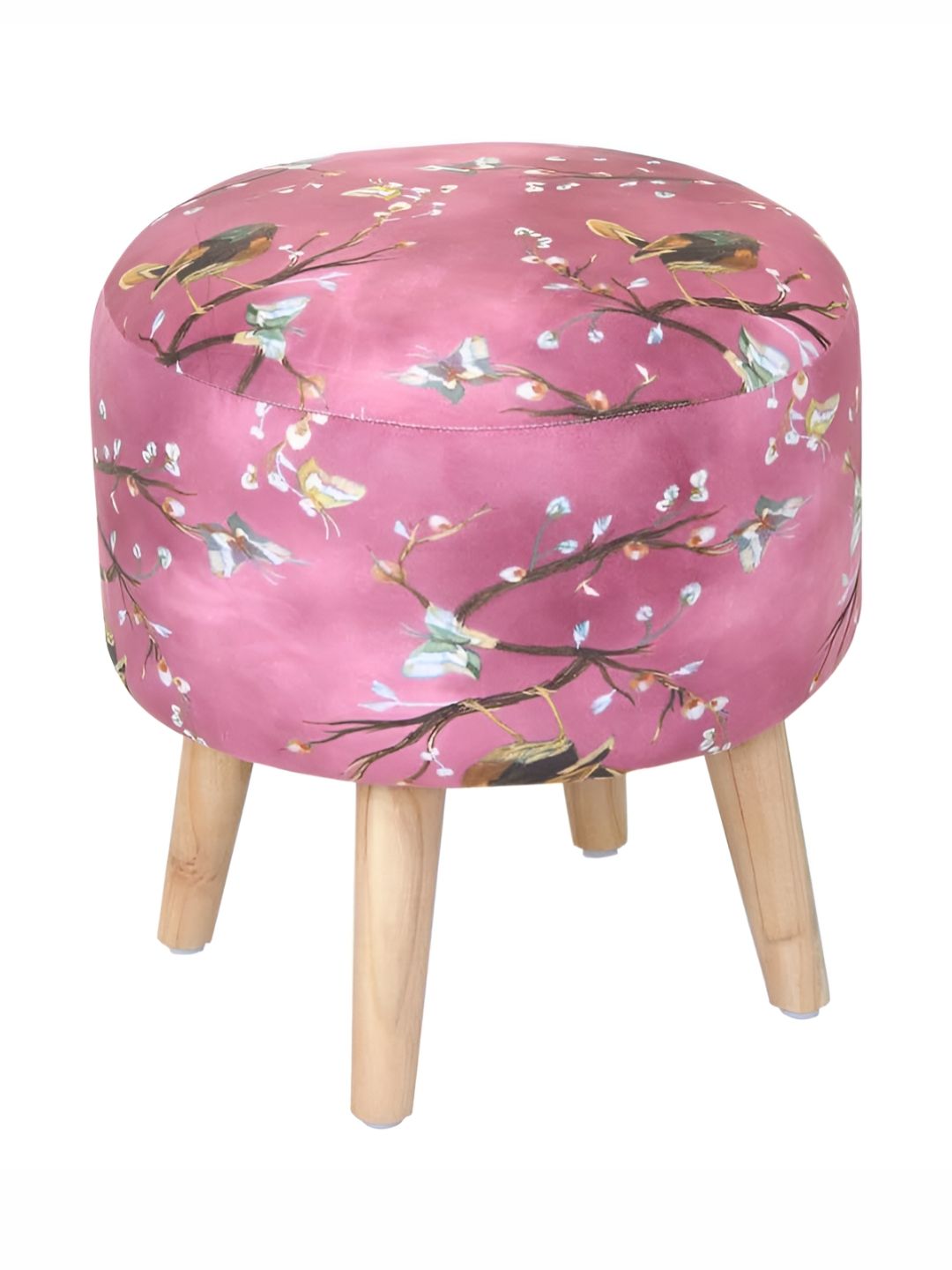 Shadowkart Magenta Wooden Mudda Pouffe Ottoman-picture-15