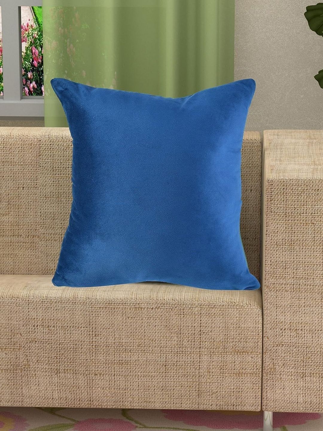 Shadowkart Blue Velvet Square Cushion Covers-image-24