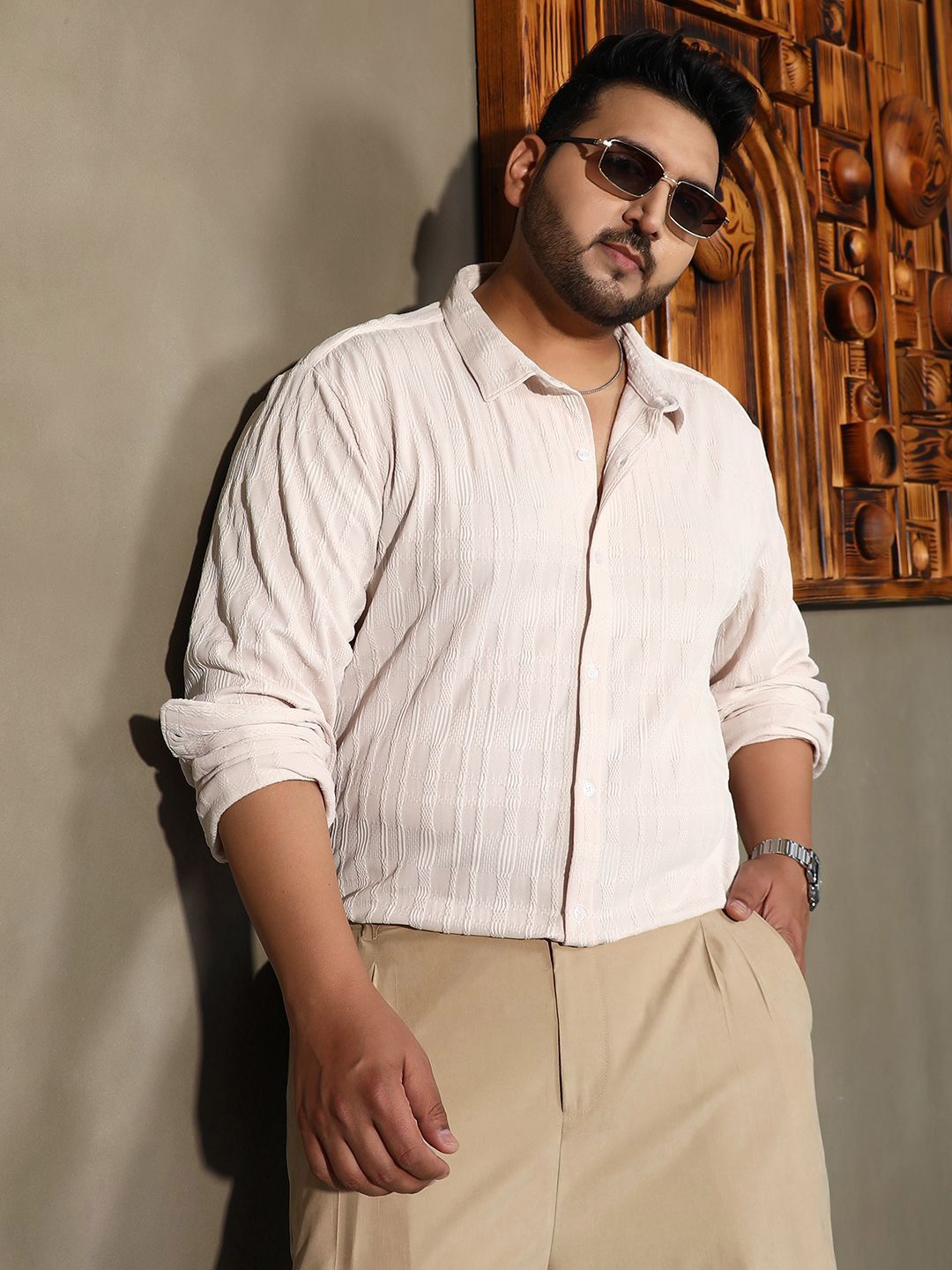 Instafab Plus Men Comfort Opaque Casual Shirt-picture-36