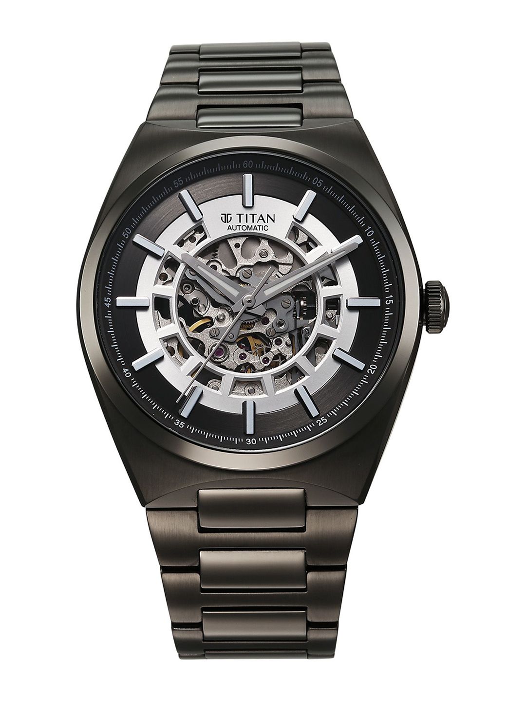 Titan Men Skeleton Dial & Stainless Steel Bracelet Style Straps Analogue Automatic Motion Powered Watch-picture-29
