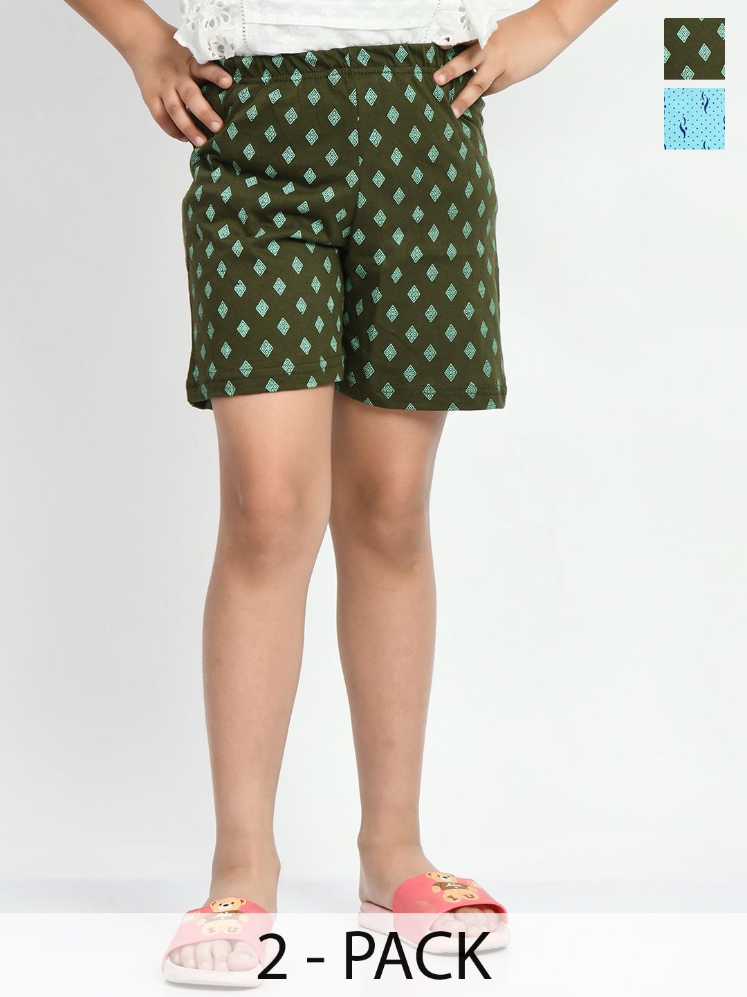 BAESD Girls Printed Mid-Rise Shorts-picture-54